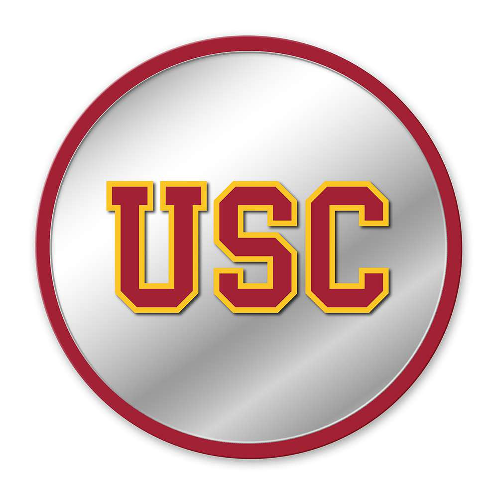 USC Trojans Modern Disc Mirrored Wall Sign | The Fan-Brand | NCUSCT-235-01A