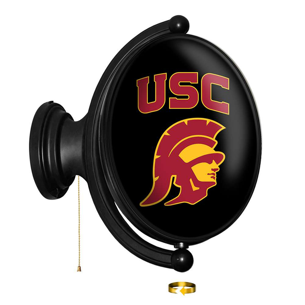 USC Trojans Original Oval Rotating Lighted Wall Sign | The Fan-Brand | NCUSCT-125-02