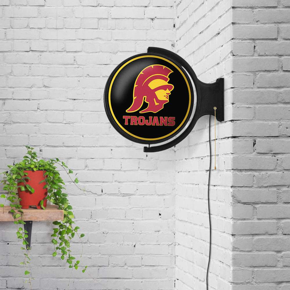 USC Trojans Original Round Rotating Lighted Wall Sign