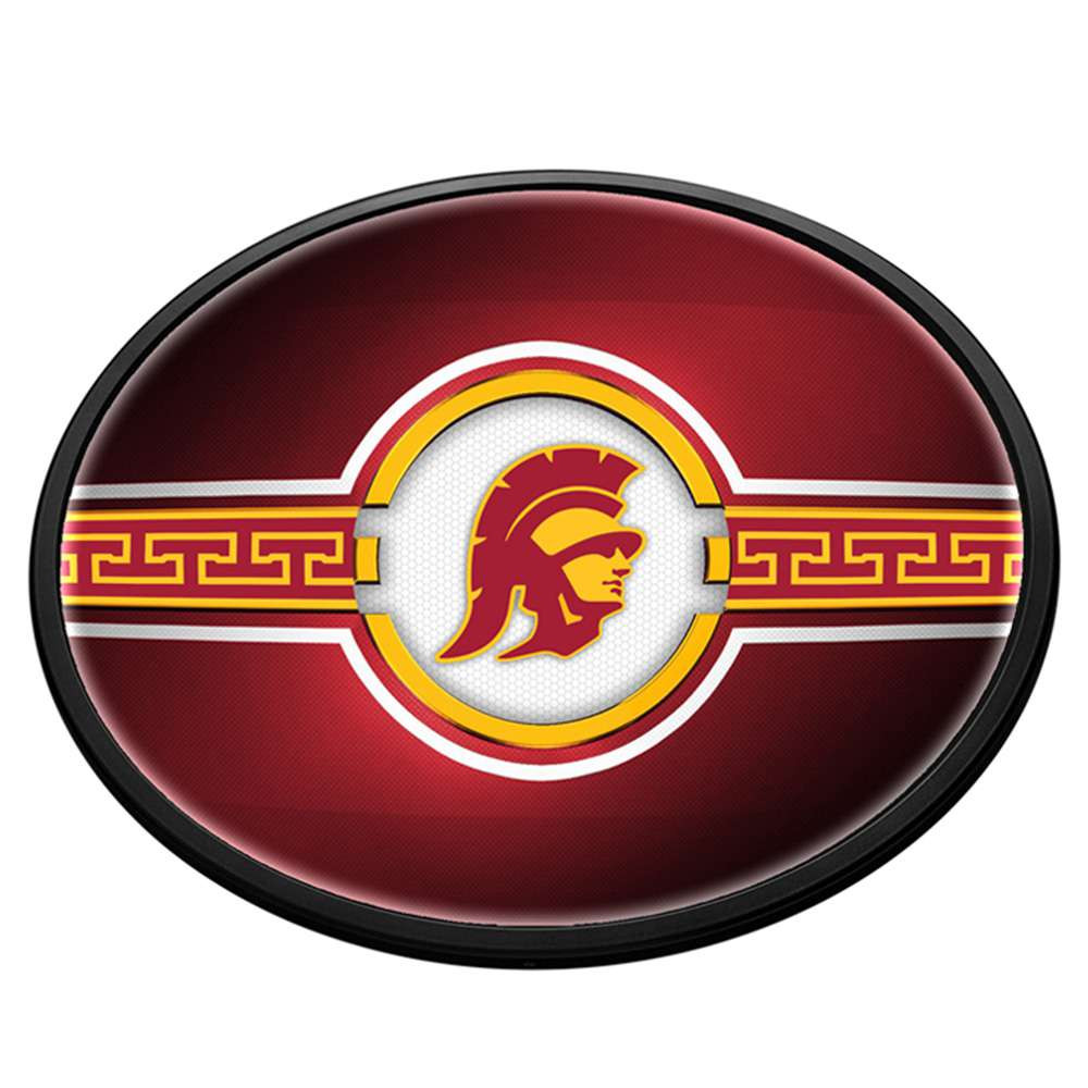 USC Trojans Oval Slimline Lighted Wall Sign | The Fan-Brand | NCUSCT-140-02