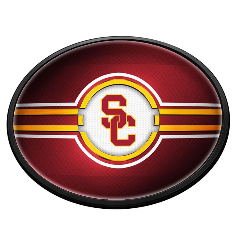 USC Trojans SC - Oval Slimline Lighted Wall Sign | The Fan-Brand | NCUSCT-140-01