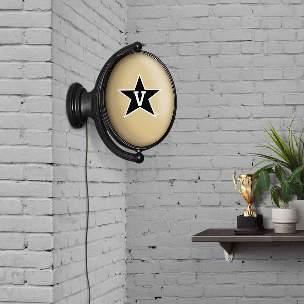 Vanderbilt Commodores Original Oval Rotating Lighted Wall Sign - Gold