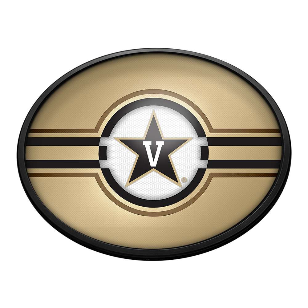 Vanderbilt Commodores Oval Slimline Lighted Wall Sign - Gold | The Fan-Brand | NCVAND-140-01B