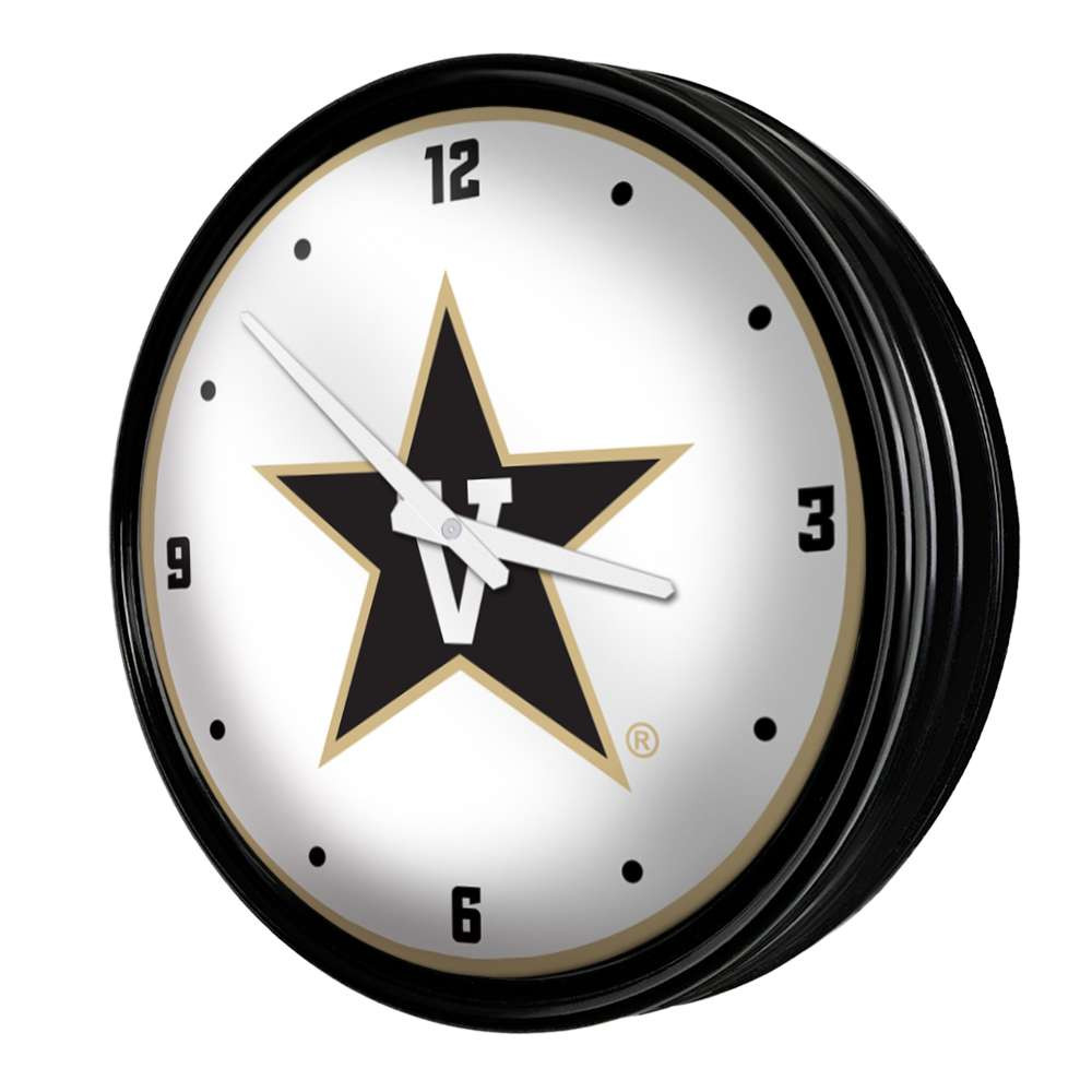 Vanderbilt Commodores Retro Lighted Wall Clock