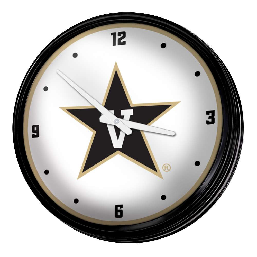 Vanderbilt Commodores Retro Lighted Wall Clock | The Fan-Brand | NCVAND-550-01