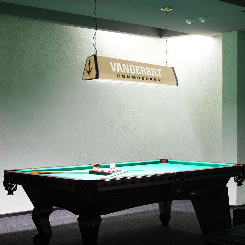 Vanderbilt Commodores Standard Pool Table Light - Gold / Anchor