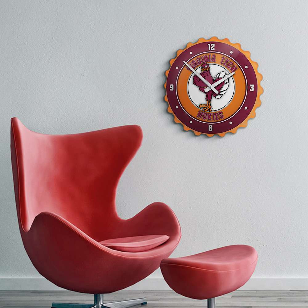 Virginia Tech Hokies Mascot - Bottle Cap Wall Clock