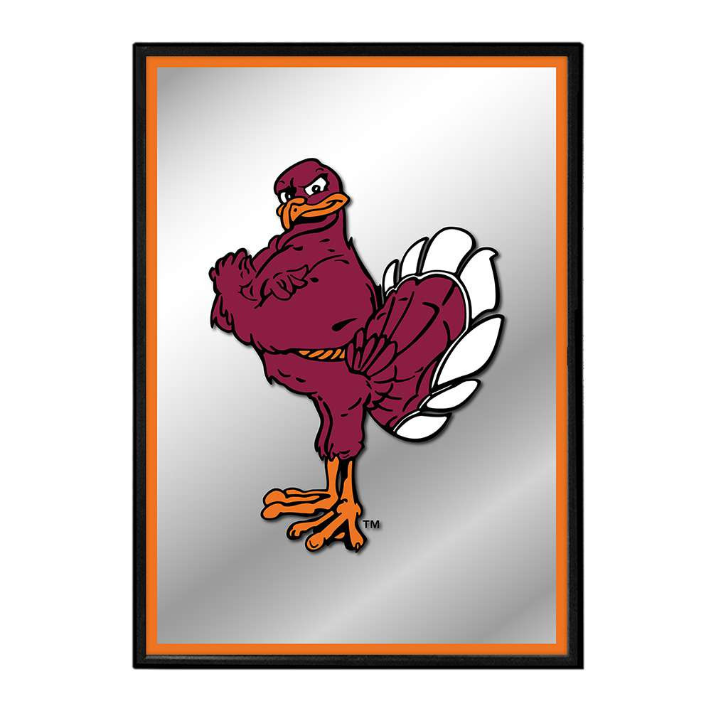 Virginia Tech Hokies Mascot - Framed Mirrored Wall Sign - Orange Edge | The Fan-Brand | NCVTCH-275-01B