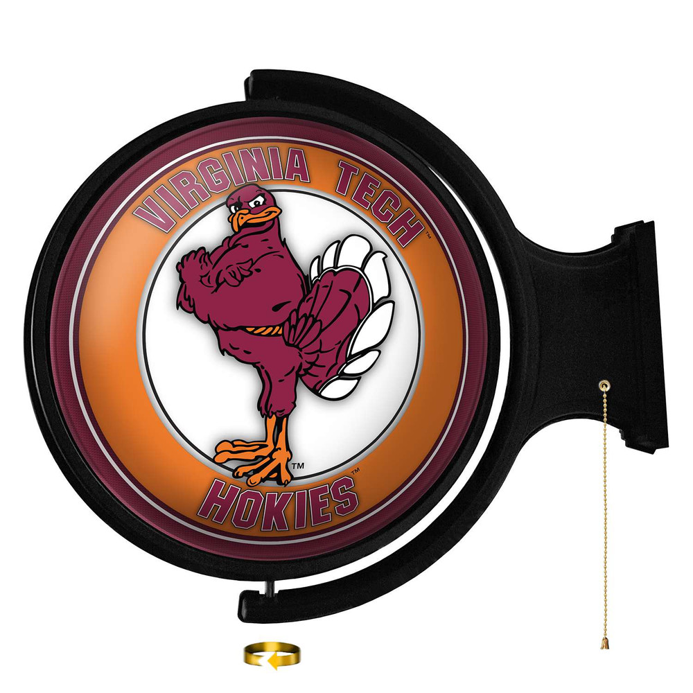 Virginia Tech Hokies Mascot - Original Round Rotating Lighted Wall Sign | The Fan-Brand | NCVTCH-115-02