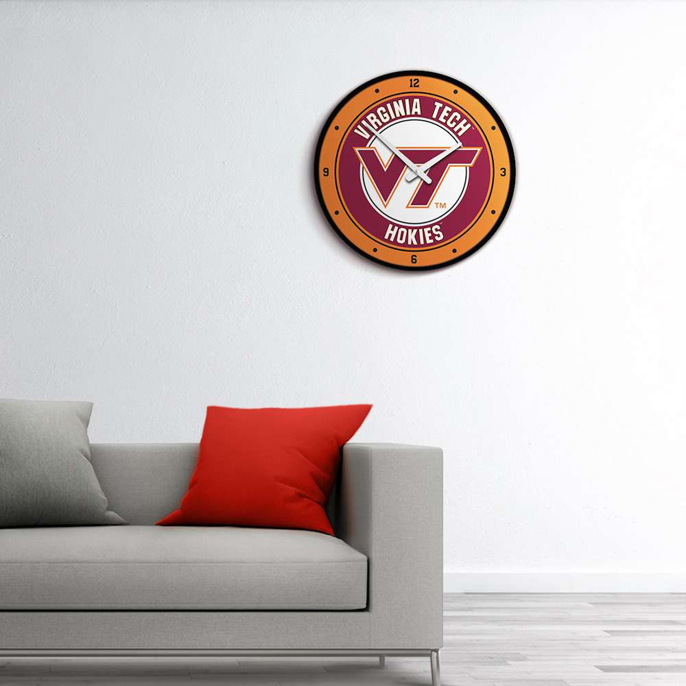 Virginia Tech Hokies Modern Disc Wall Clock