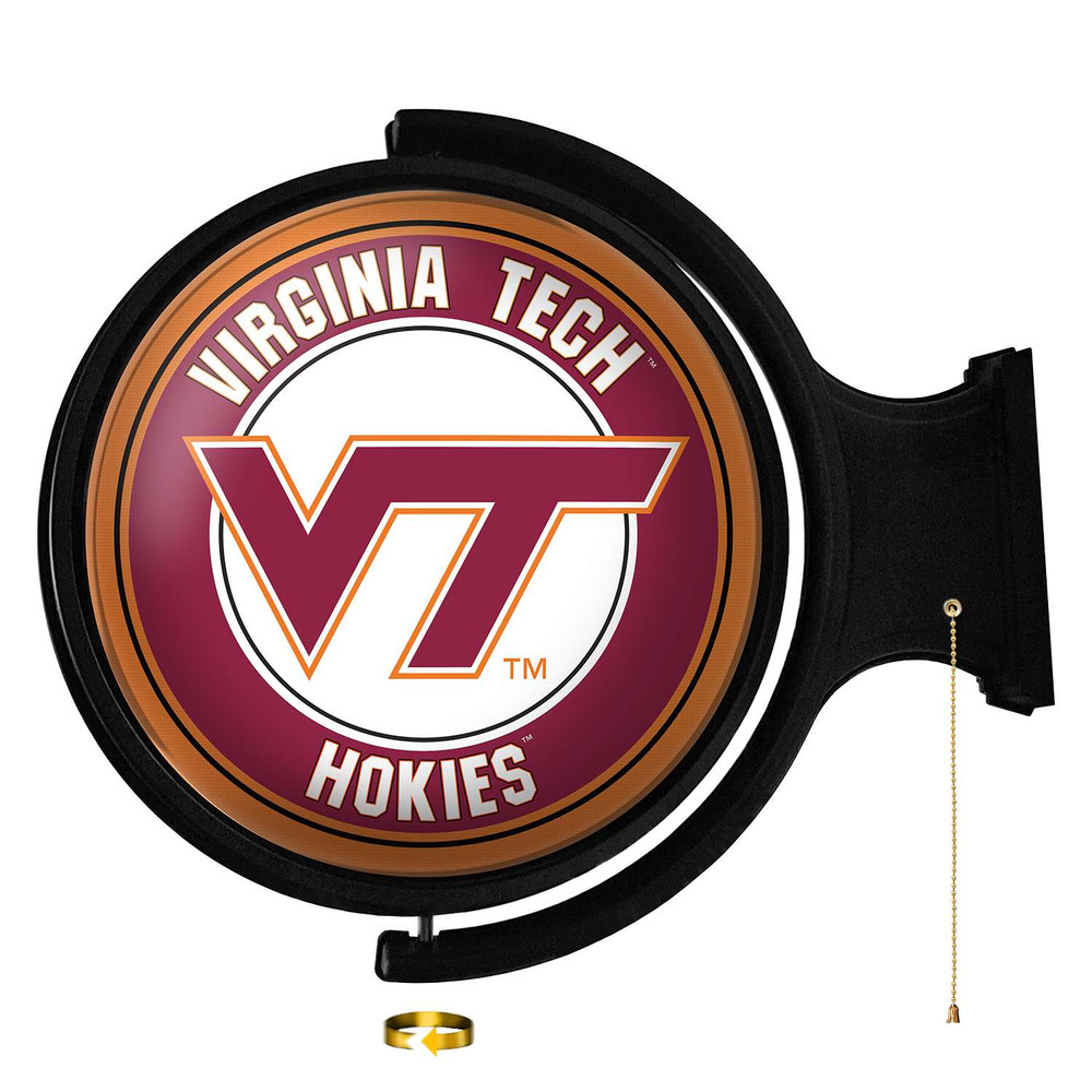 Virginia Tech Hokies Original Round Lighted Rotating Wall Sign | The Fan-Brand | NCVTCH-115-01