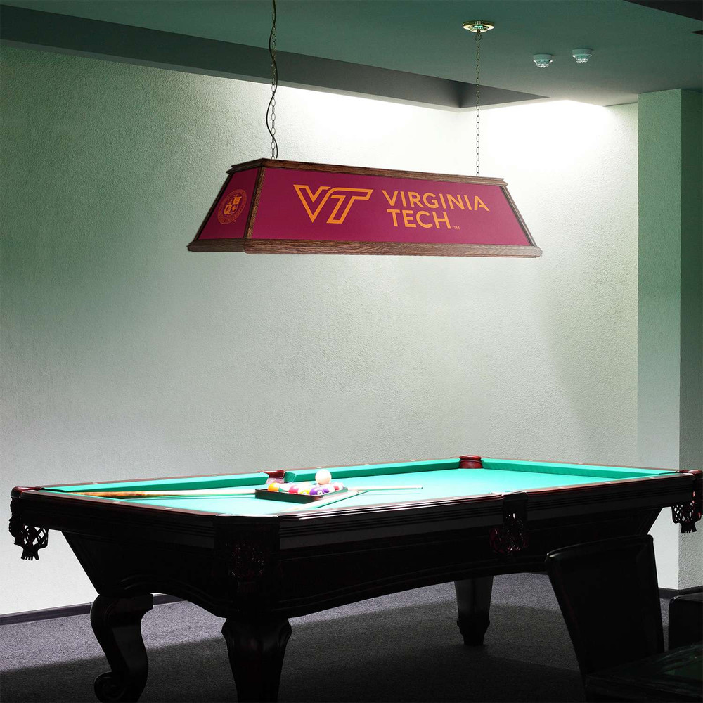 Virginia Tech Hokies Premium Wood Pool Table Light