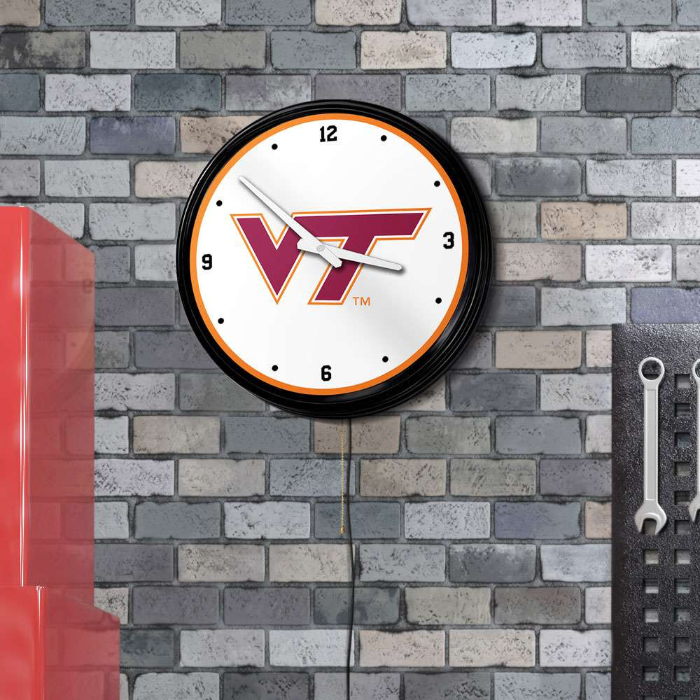 Virginia Tech Hokies Retro Lighted Wall Clock