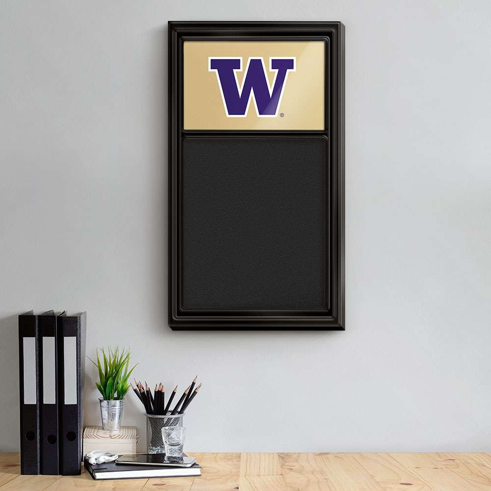 Washington Huskies Chalk Note Board - Gold / Black Frame