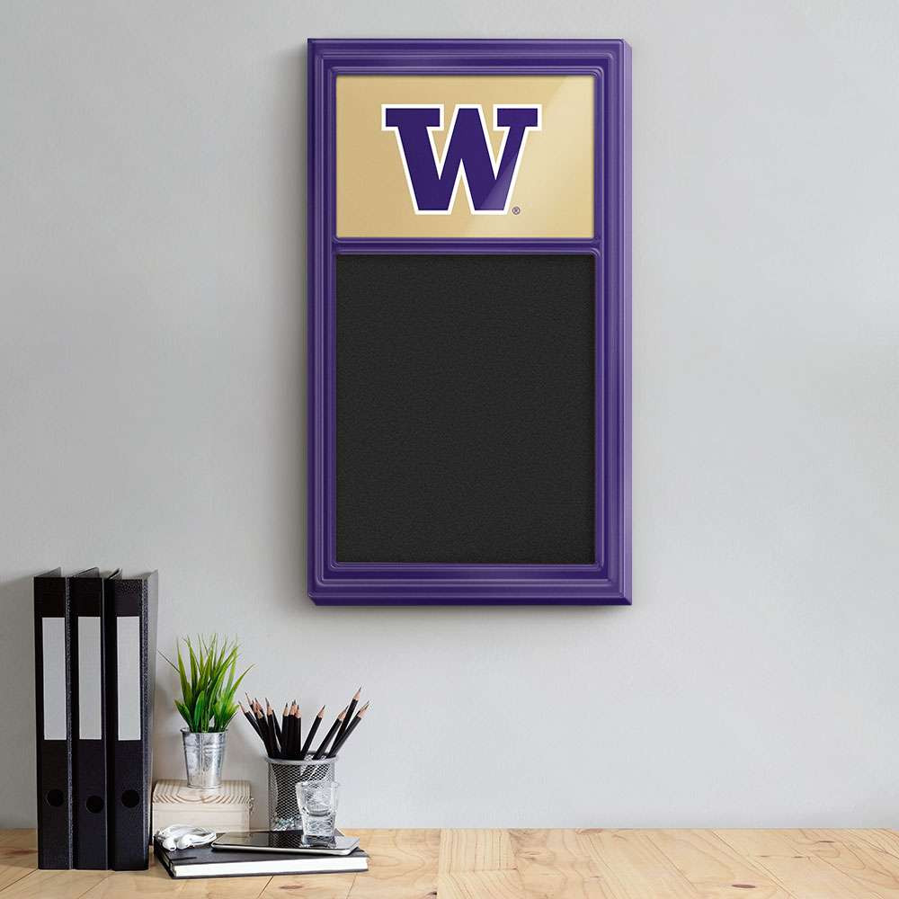 Washington Huskies Chalk Note Board - Gold / Purple Frame