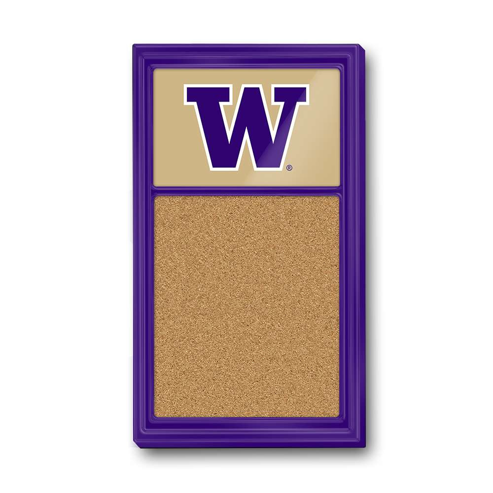 Washington Huskies Cork Note Board - Gold / Purple Frame | The Fan-Brand | NCWASH-640-01C