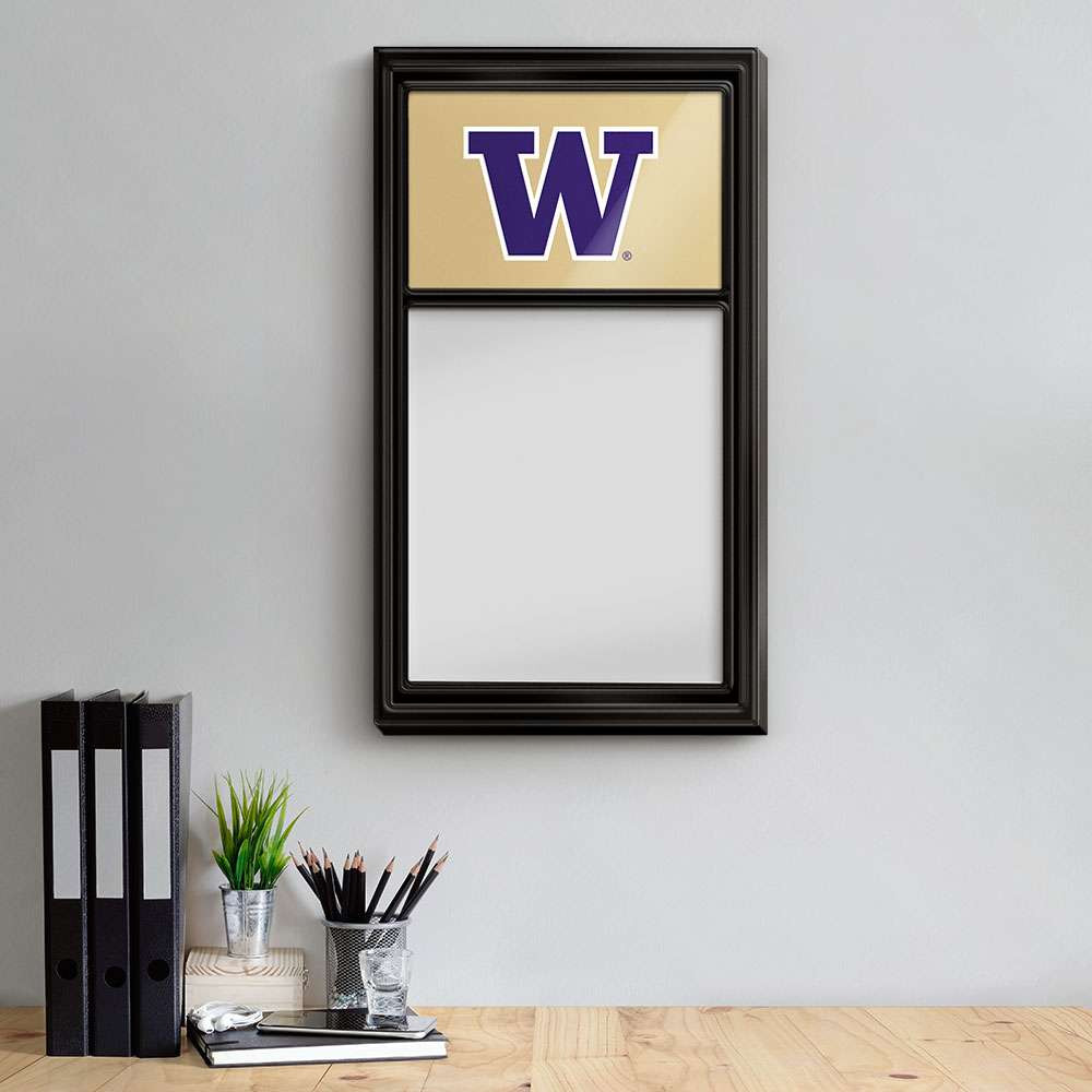 Washington Huskies Dry Erase Note Board - Gold / Black Frame