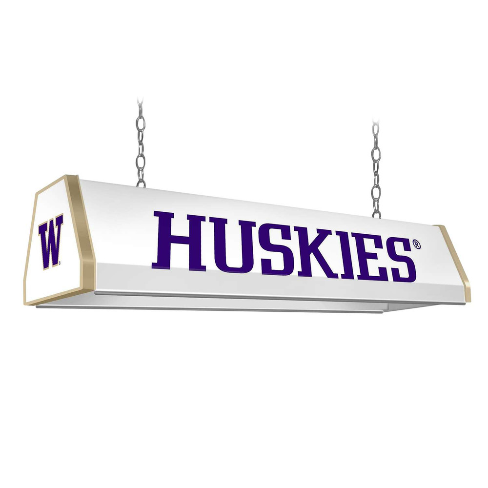 Washington Huskies Huskies - Standard Pool Table Light - White | The Fan-Brand | NCWASH-310-02A