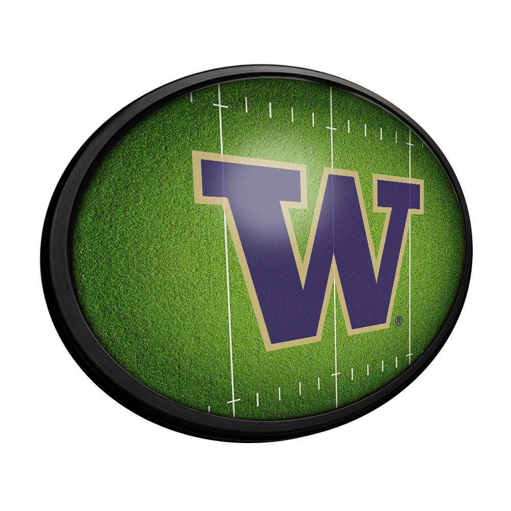 Washington Huskies On the 50 - Oval Slimline Lighted Wall Sign