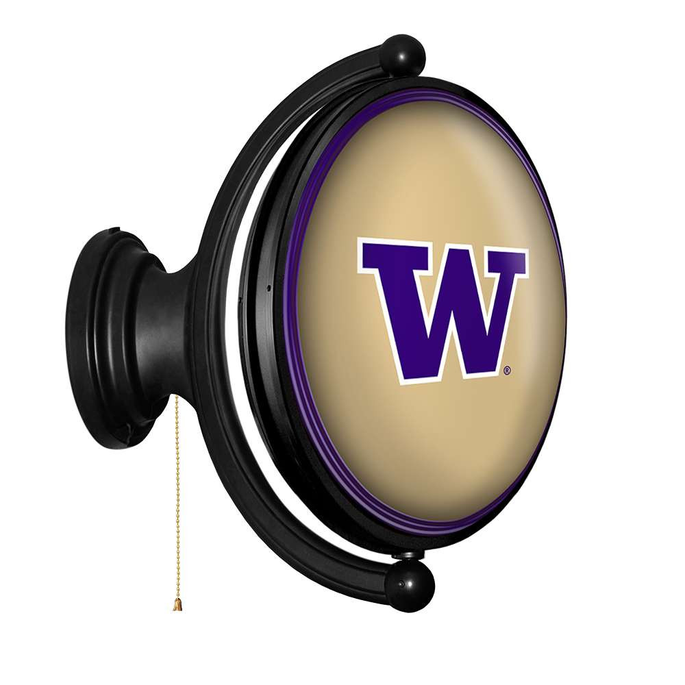 Washington Huskies Original Oval Rotating Lighted Wall Sign - Gold