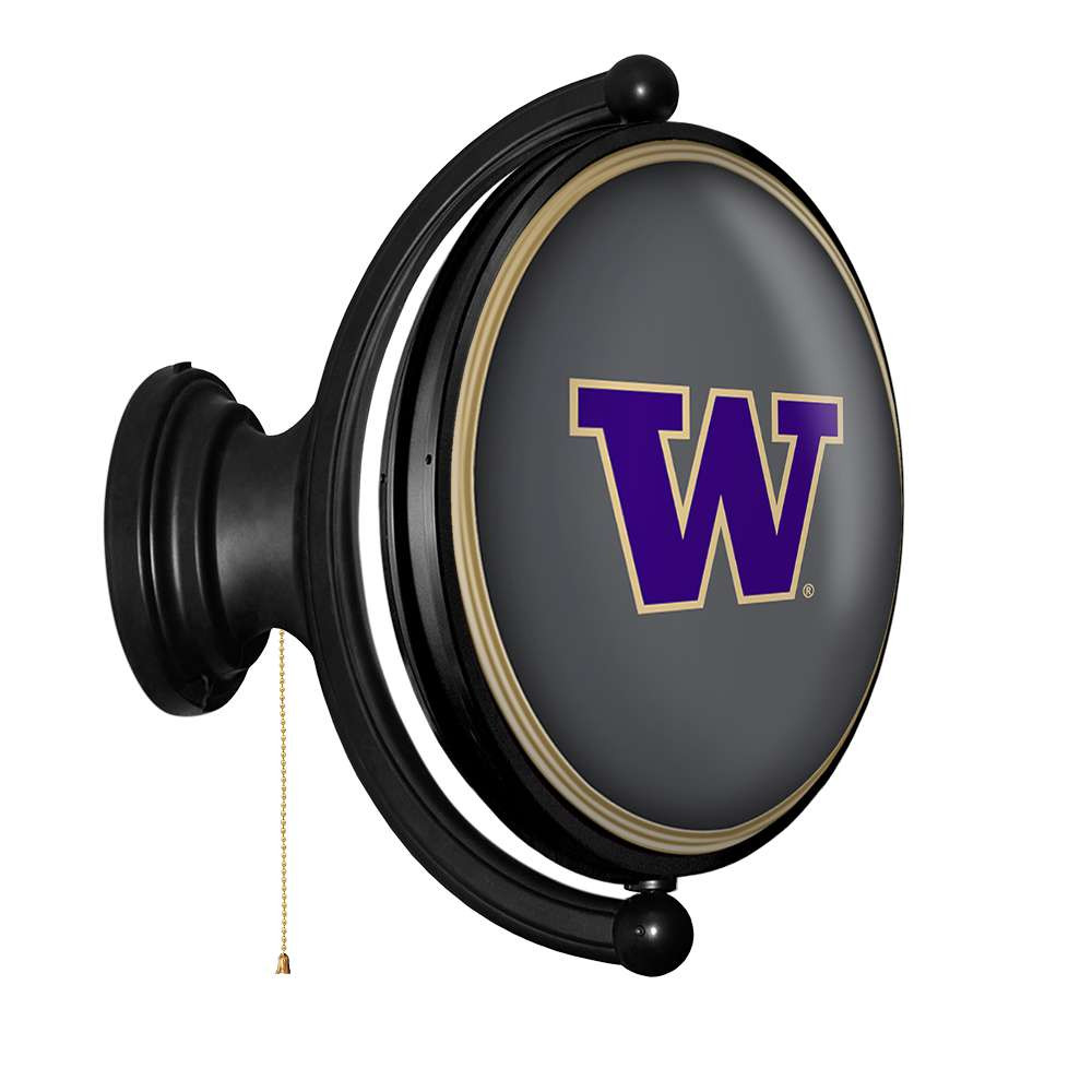 Washington Huskies Original Oval Rotating Lighted Wall Sign - Gray