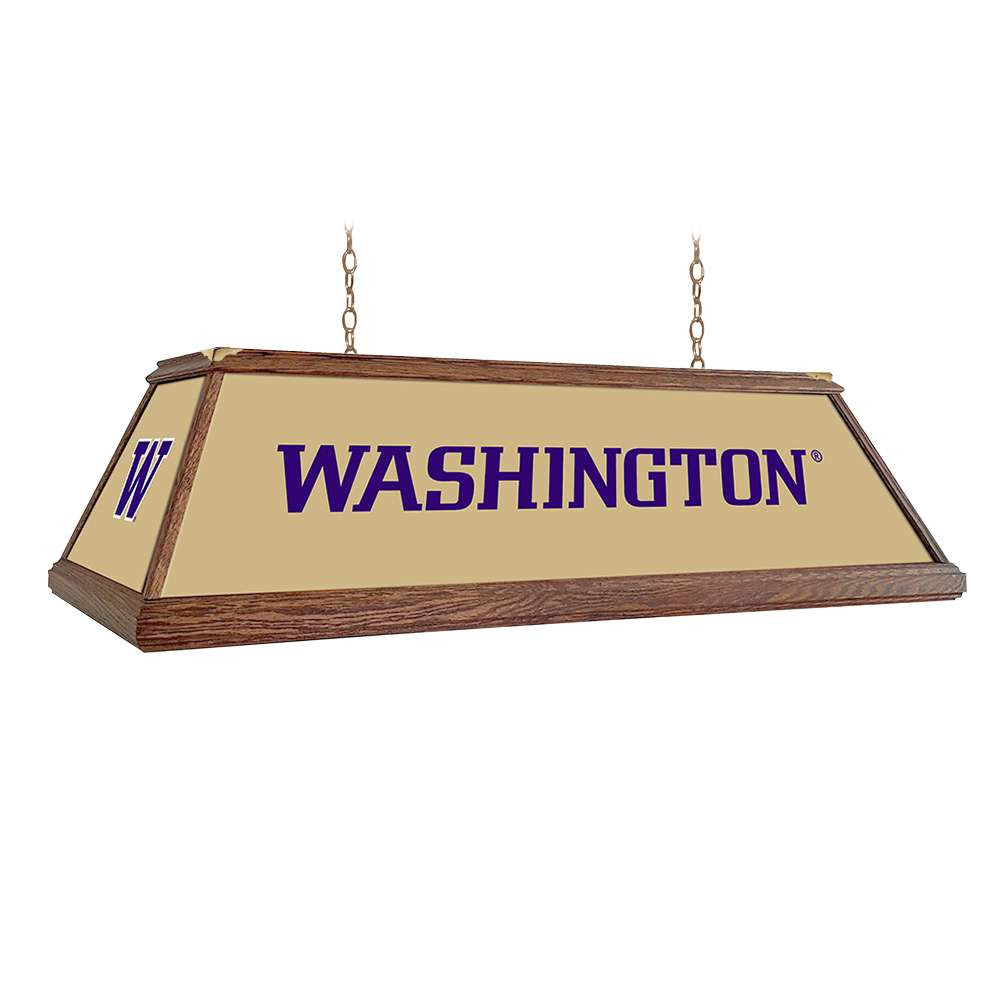 Washington Huskies Premium Wood Pool Table Light - Gold | The Fan-Brand | NCWASH-330-01C