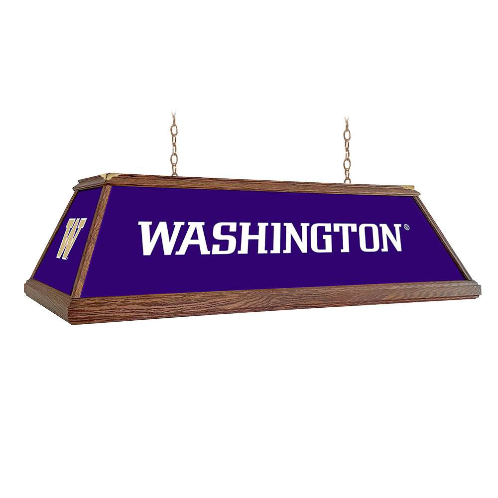 Washington Huskies Premium Wood Pool Table Light - Purple | The Fan-Brand | NCWASH-330-01B