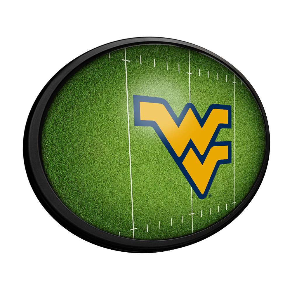 West Virginia Mountaineers On the 50 - Oval Slimline Lighted Wall Sign