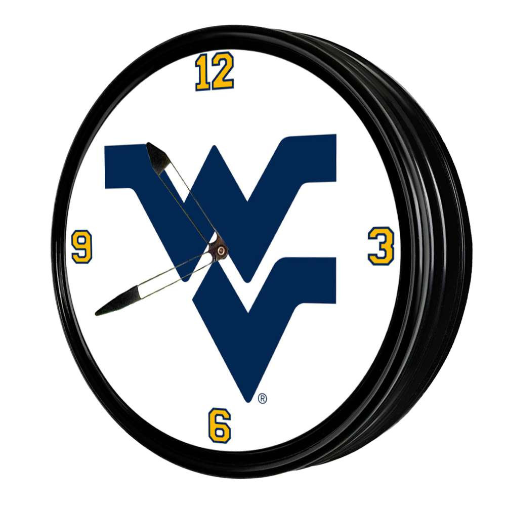 West Virginia Mountaineers Retro Lighted Wall Clock
