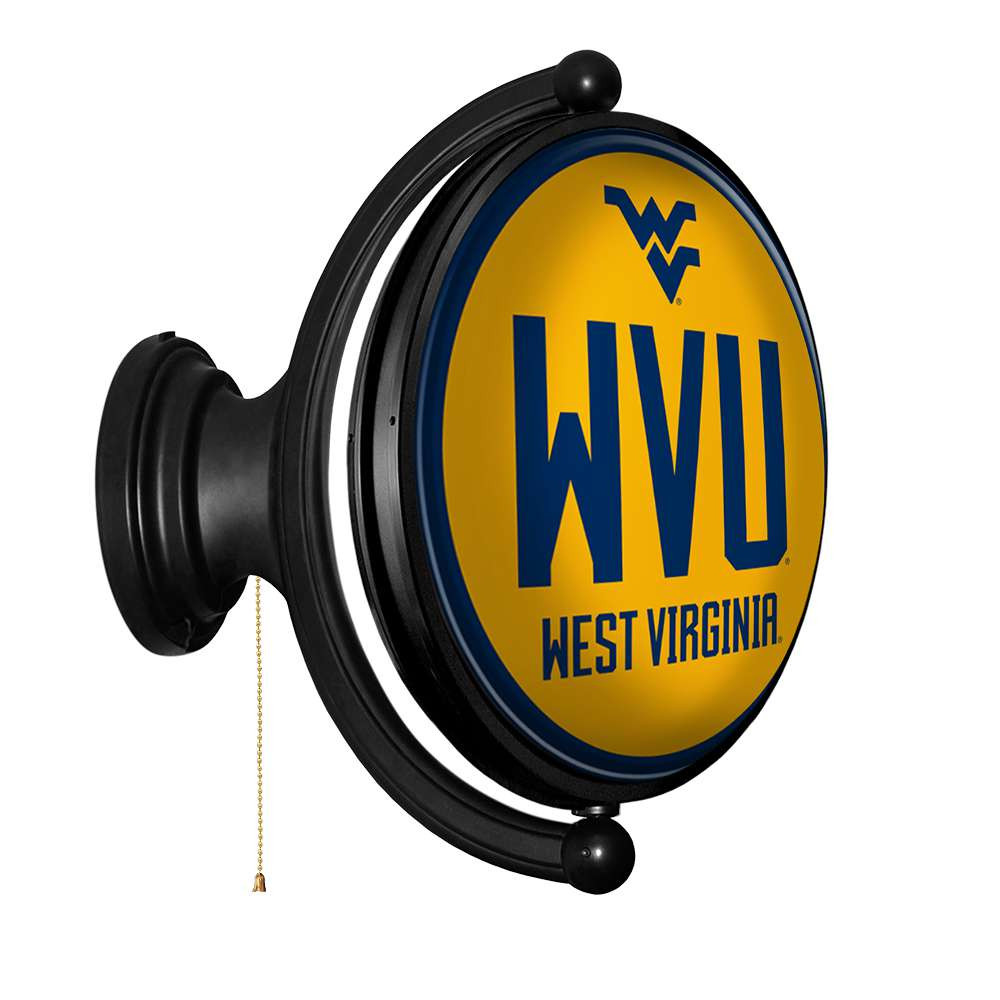 West Virginia Mountaineers WVU - Original Oval Rotating Lighted Wall Sign