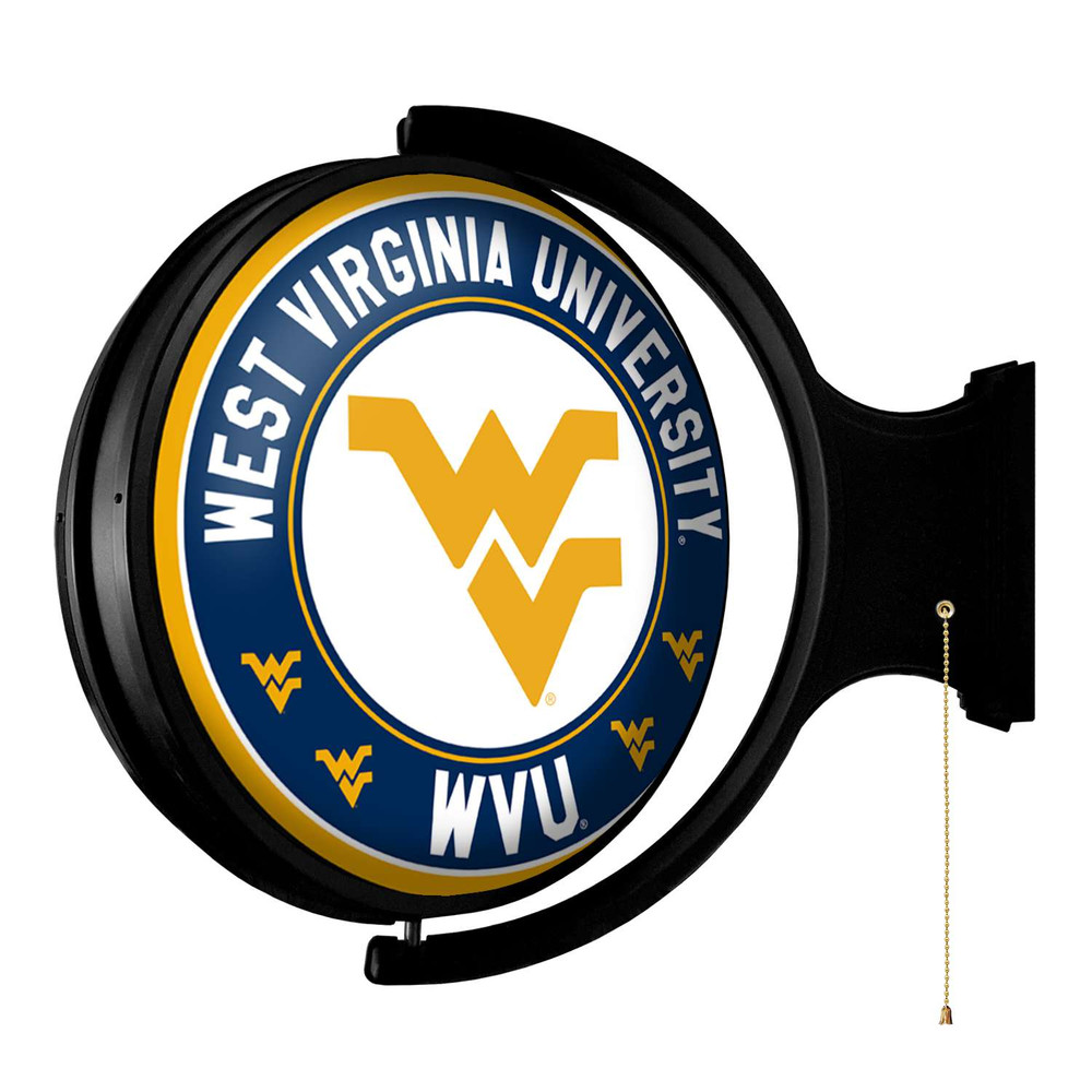 West Virginia Mountaineers WVU - Original Round Rotating Lighted Wall Sign - White