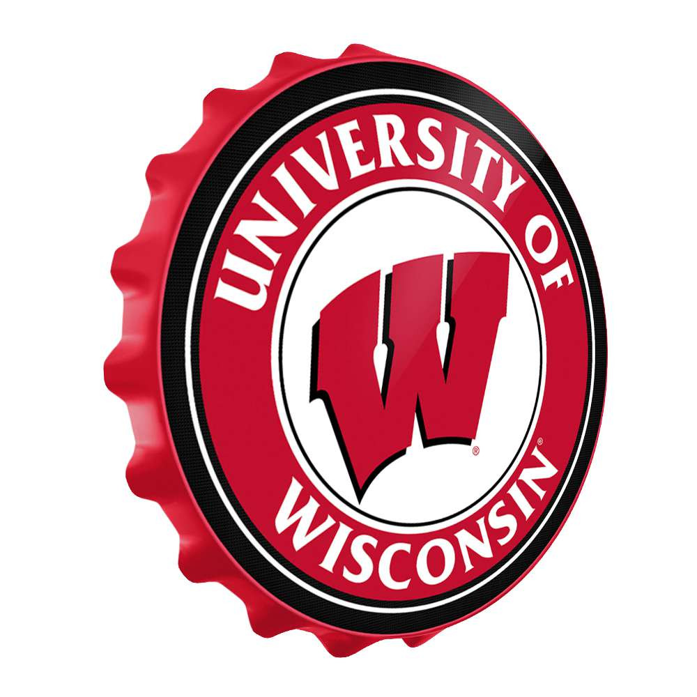 Wisconsin Badgers Bottle Cap Wall Sign