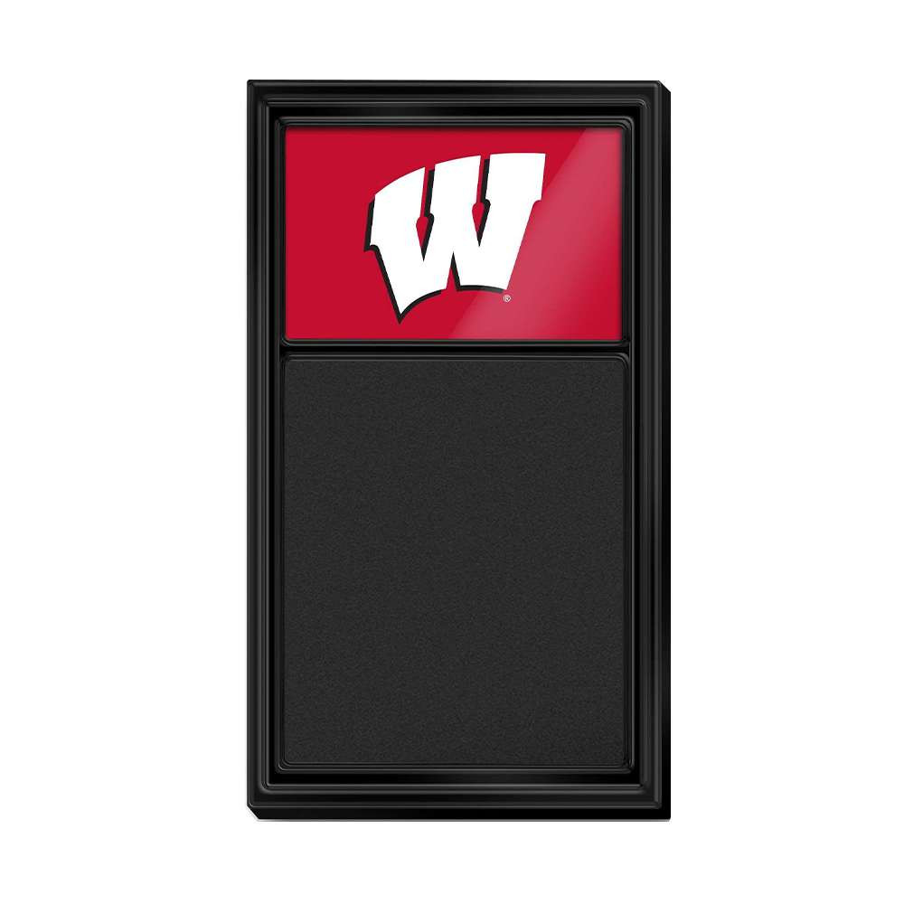 Wisconsin Badgers Cork Note Board - Black Frame / Red | The Fan-Brand | NCWISB-640-01A