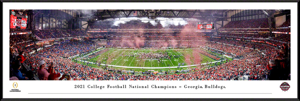 Georgia Bulldogs 2021 National Champions Standard Frame Panoramic Photo | Blakeway | CFPC22UGAF