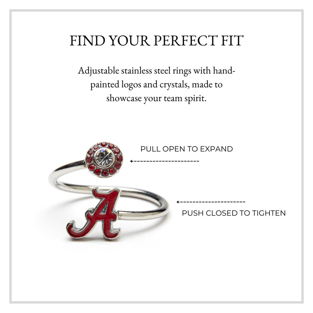 Alabama Crimson Tide Stainless Steel Adjustable Ring | Stone Armory | AL-BAMA601