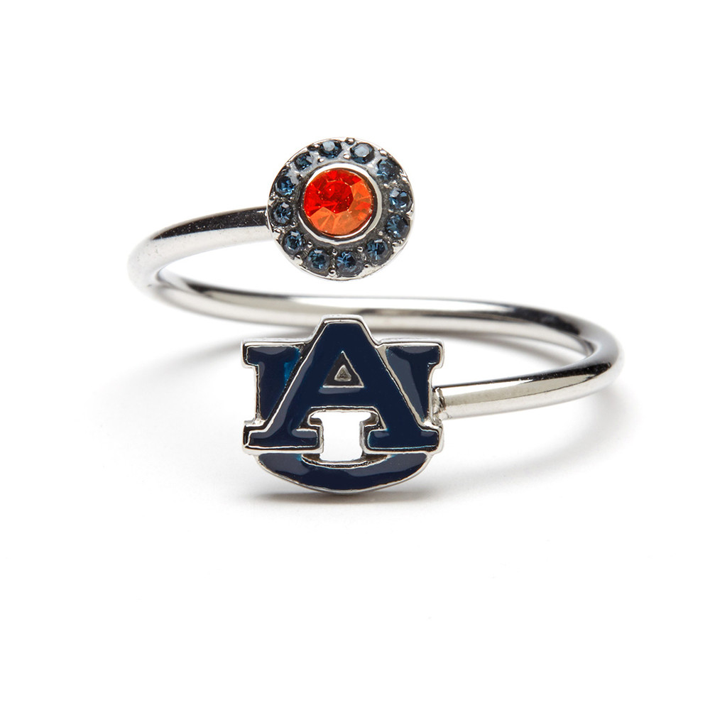 Auburn Tigers Blue Stainless Steel Adjustable Ring | Stone Armory | AL-AU602