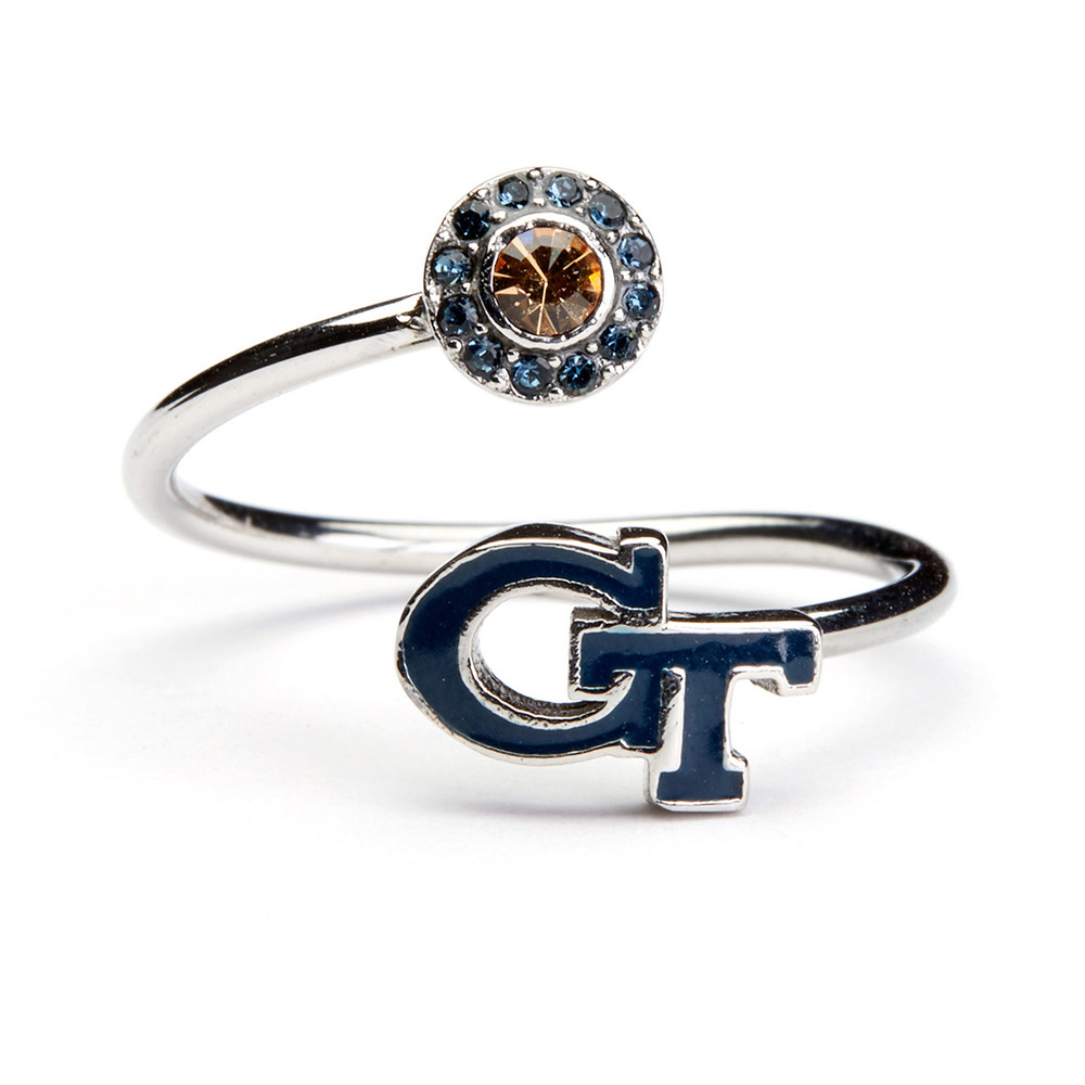 Georgia Tech Yellow Jackets Stainless Steel "Blue" Adjustable Ring | Stone Armory | GT602