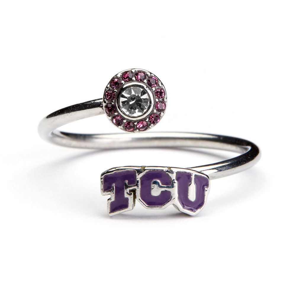 TCU Horned Frogs Stainless Steel Adjustable Ring | Stone Armory | TCU601