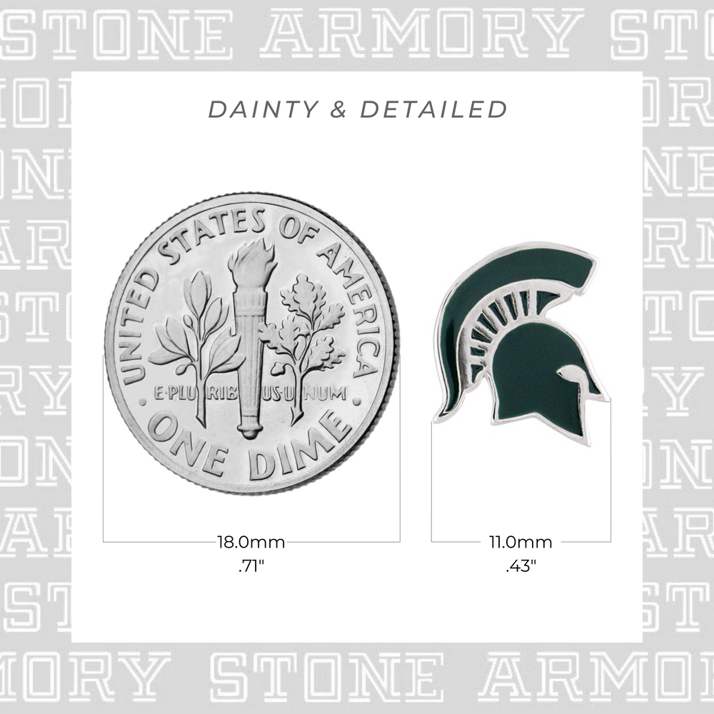 Michigan State Spartans Mascot Stud Earrings | Stone Armory | MI-MSU303