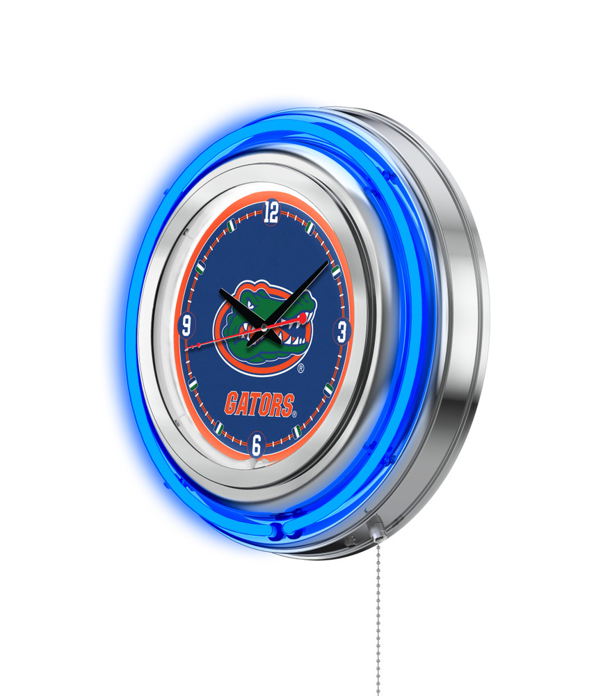 Florida Gators Double Neon Wall Clock | Holland Bar Stool Co. | Clk15FlorUn