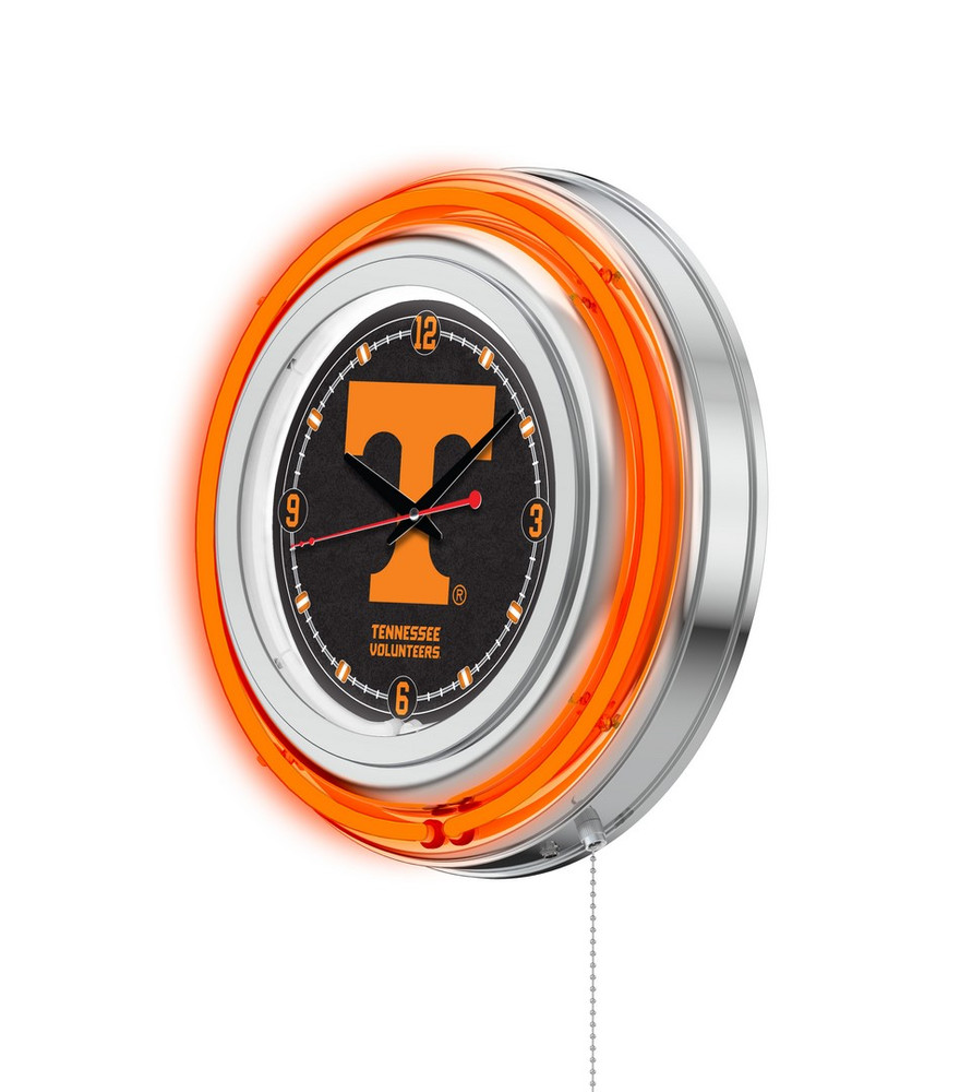 Tennessee Volunteers Double Neon Wall Clock | Holland Bar Stool Co. | Clk15Tennes