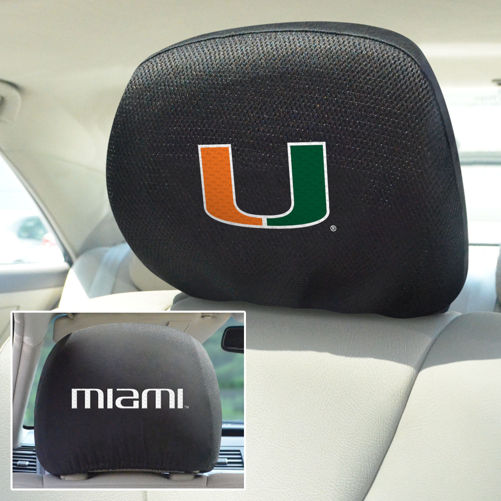 Miami Hurricanes Headrest Cover | Fanmats |12581