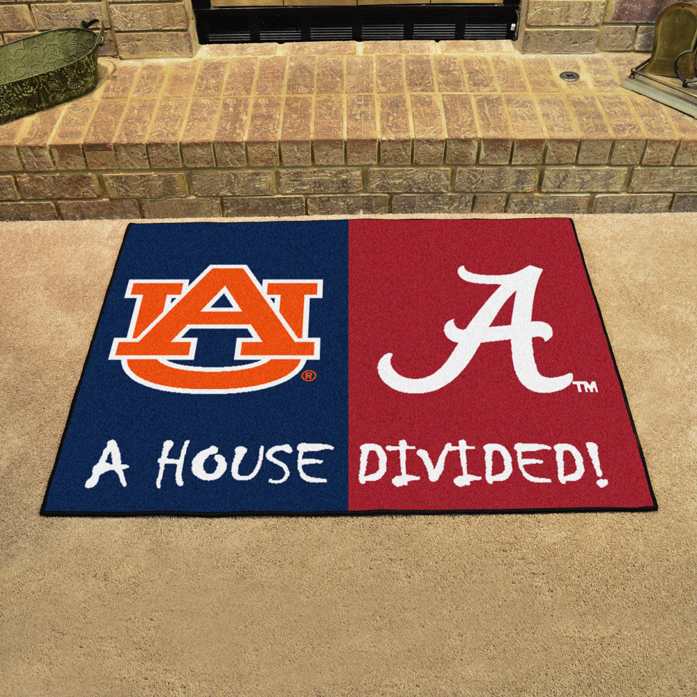 Alabama Crimson Tide / Auburn Tigers House Divided Mat | Fanmats | 6005