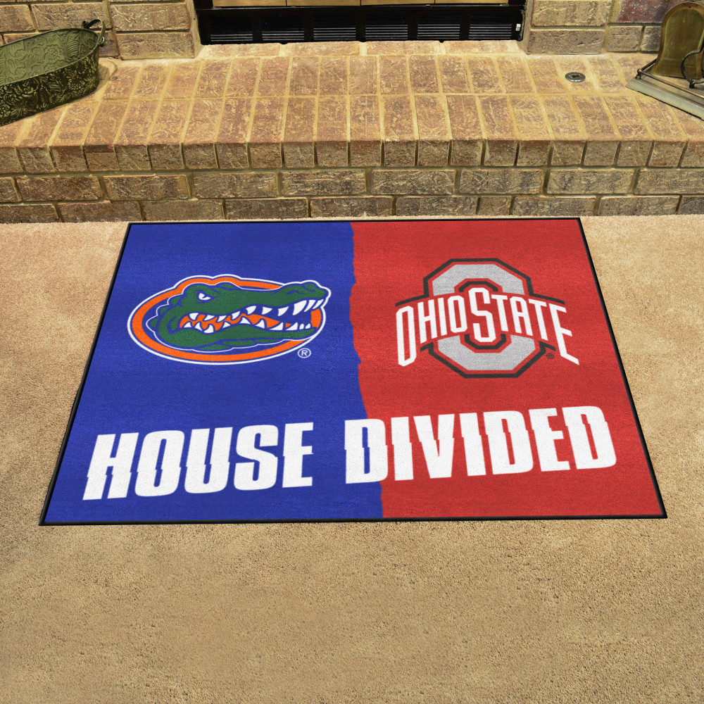 Florida Gators /Ohio State Buckeyes House Divided Mat | Fanmats | 26346