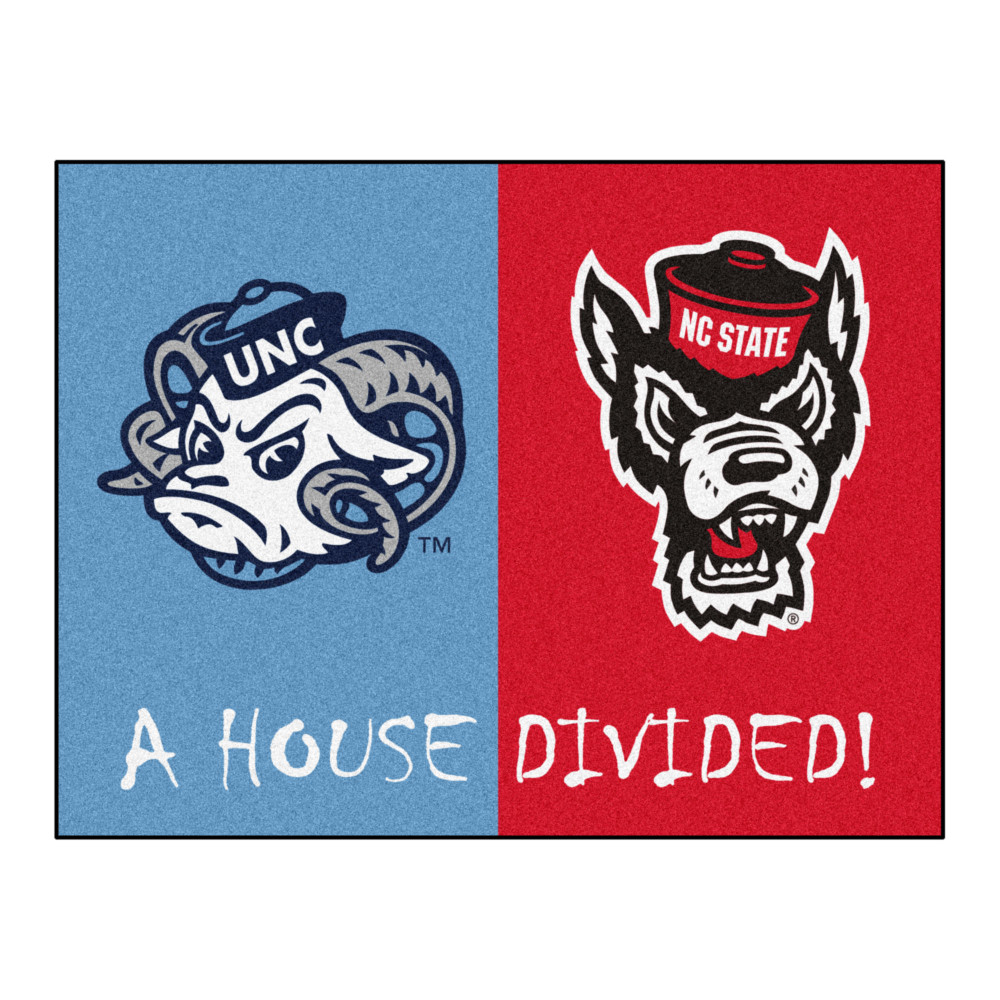 North Carolina Tar Heels / NC State Wolfpack House Divided Mat | Fanmats | 6003