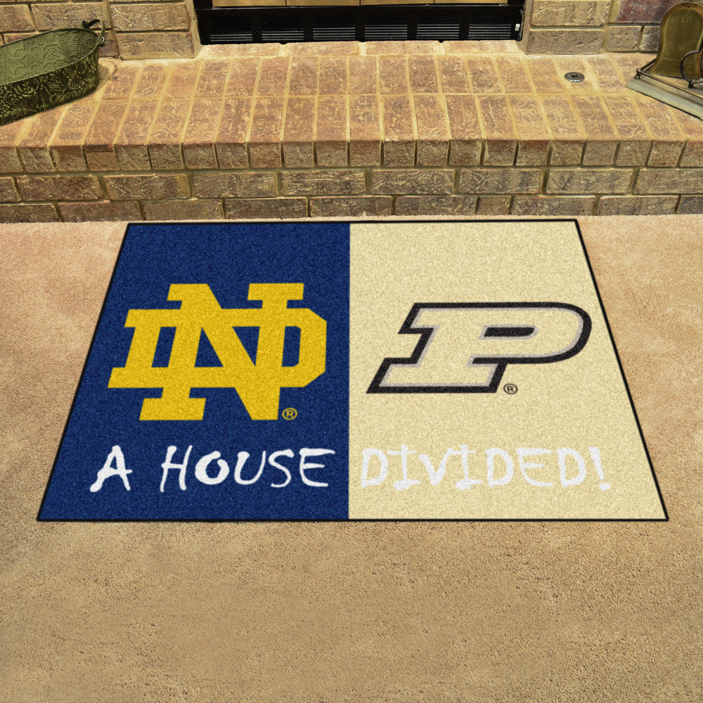 Notre Dame Fighting Irish / Purdue Boilermakers House Divided Mat | Fanmats | 18678