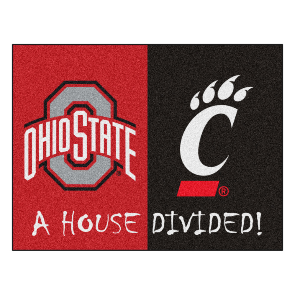 Ohio State Buckeyes / Cincinnati Bearcats House Divided Mat | Fanmats | 25984