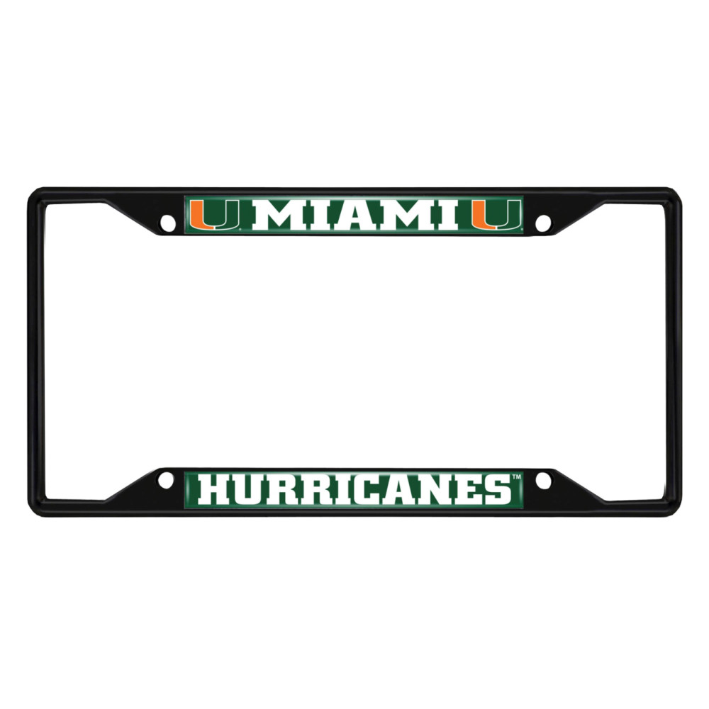 Miami Hurricanes License Plate Frame - Black | Fanmats | 31263