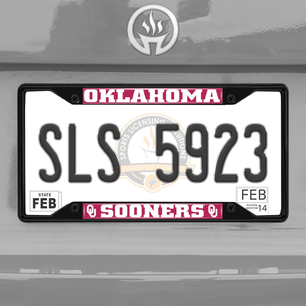 Oklahoma Sooners License Plate Frame - Black | Fanmats | 31273