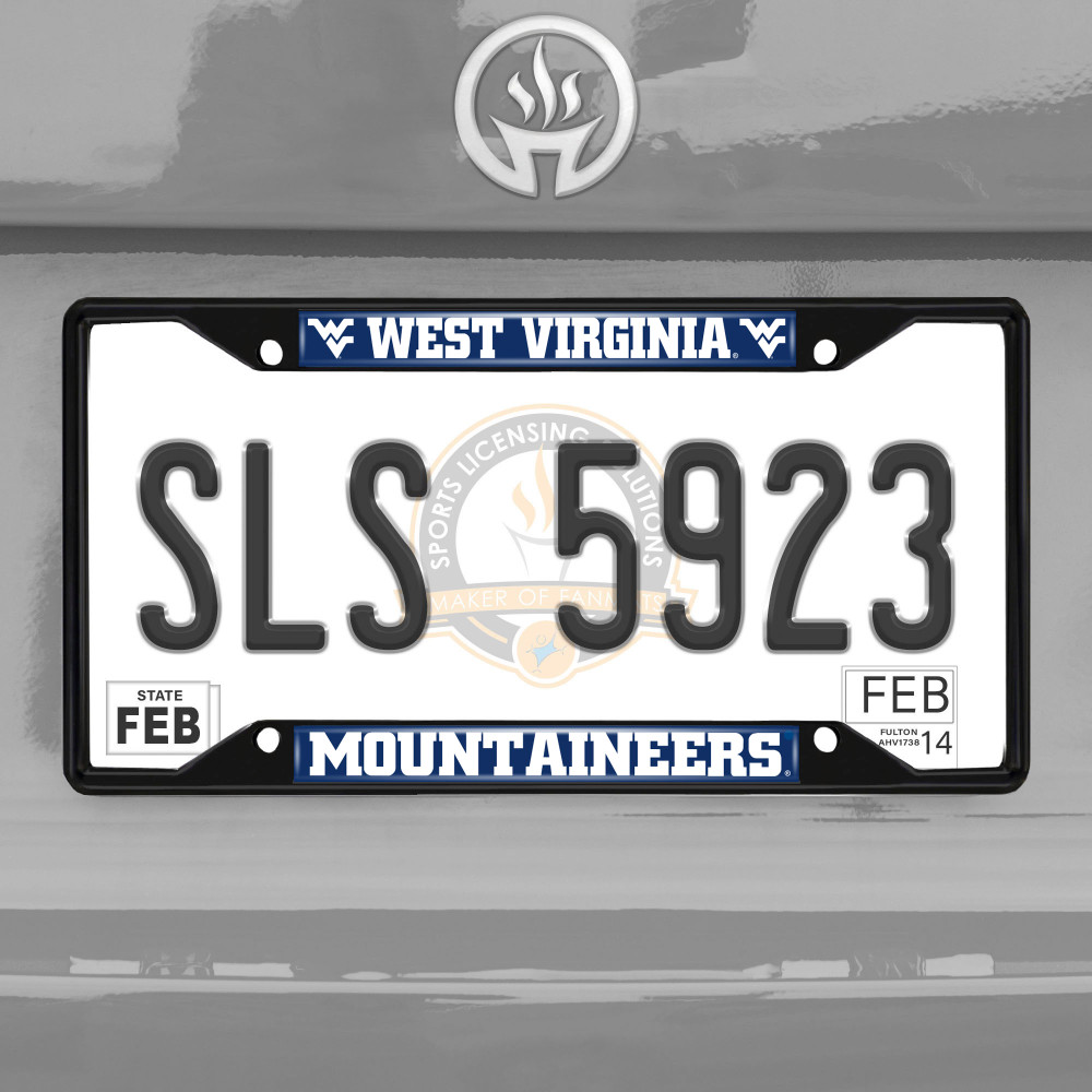 West Virginia Mountaineers License Plate Frame - Black | Fanmats | 31291